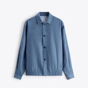 Zara Men's Linen Shirt Jacket